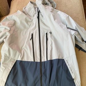 Mountain headwear rain jacket